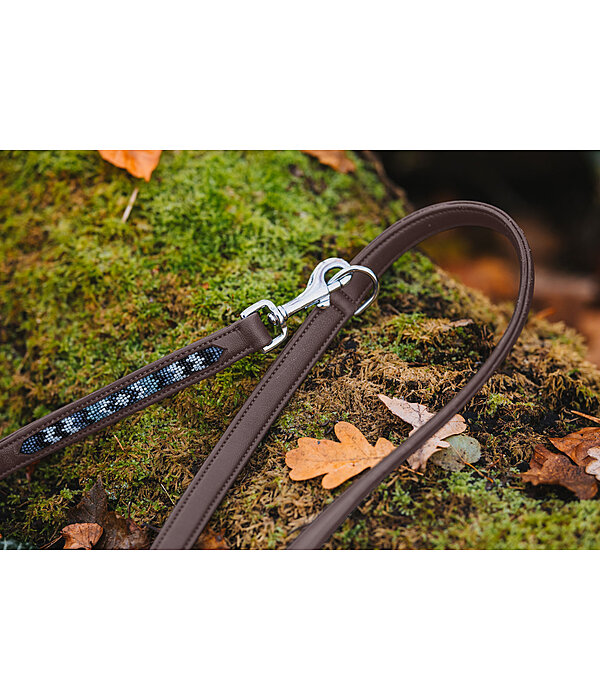 Perlen-Hundeleine in Leder-Optik Austin